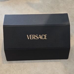 Versace Black and Gold Eyeglass Case
